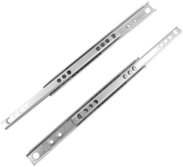 - Metalskuffeskinner - 2-pak - Fuldt udtræk - 17mm