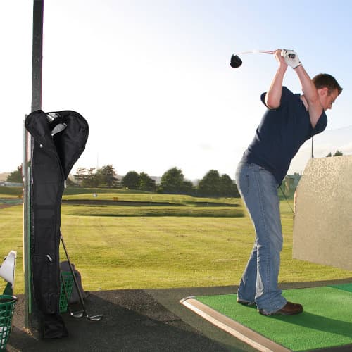 Svart golfklubbsförvaringsväska