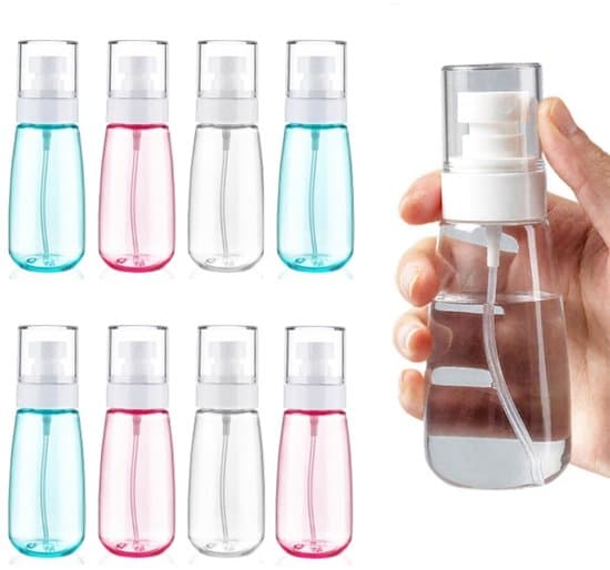 9 - Minisprayflaskor - Läckagesäkra Sprayflaskor - Fin Spray, Påfyllningsbara Resestora Sprayflaskor - för Ansiktsvatten, Kosmetika och Hårvård...