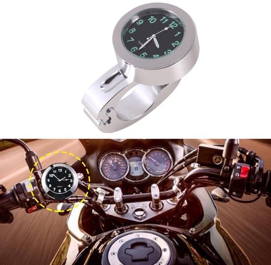 Motorcykelstyreklocka - Vattentät - Silver - Universal - Styre
