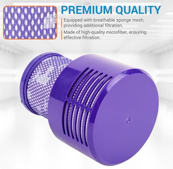 HEPA-filter til Dyson V10 SV12, erstatningsfilter til Dyson V10 støvsuger.