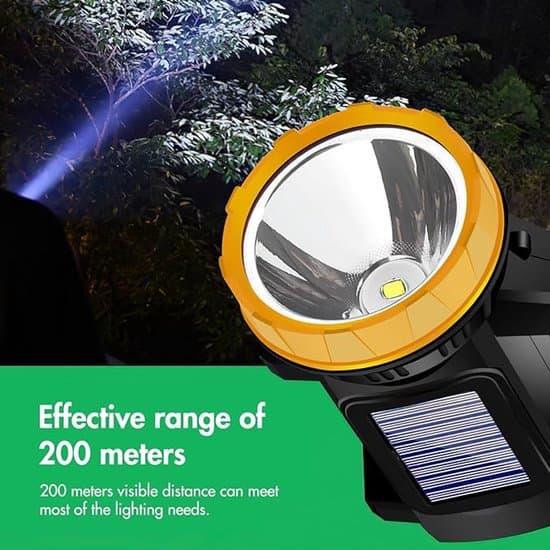Vandtæt Solar USB Genopladelig LED Nødlygte