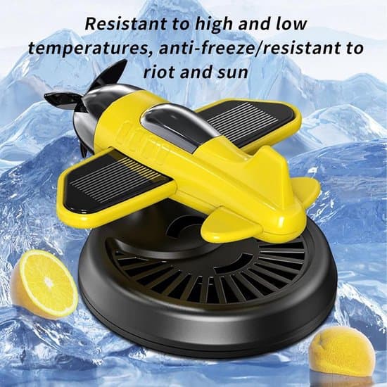 Bilduftfrisker Diffuser Soldrevet Roterende Aromaterapi Flyformet Langvarig Blå Gul