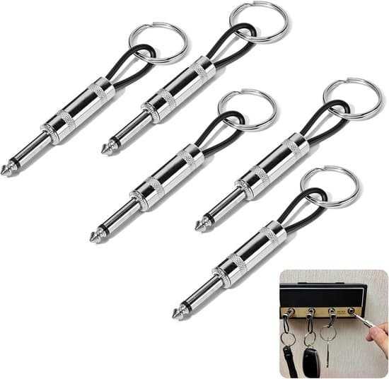 Nyckelringar - Passar JCM800 Nyckelringar - 5-pack - Reservnyckelringar - Gitarrnyckelringar, Väggmonterbara, Inkluderar 5 Nyckelringar med Gitarrpluggar