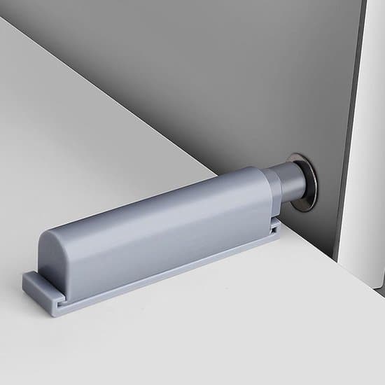 10-pak magnetisk push-to-open dørstopper/buffer - Hvid