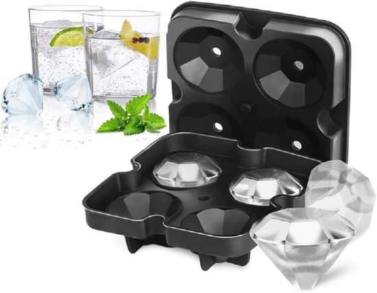 Diamantformad isbitsform i silikon med lock - Farsdagspresent