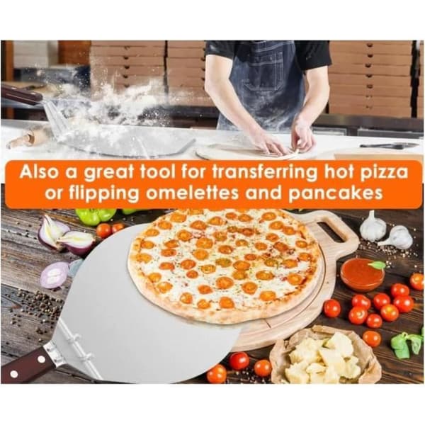 Pizzaspade - 33 cm - Rustfrit stål - Velegnet til ovne og griller