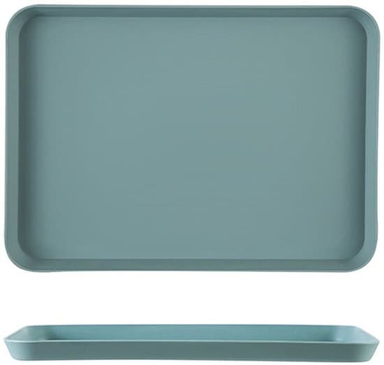 2-delade rektangulära snabbmatsbrickor - 24x32cm - Grön