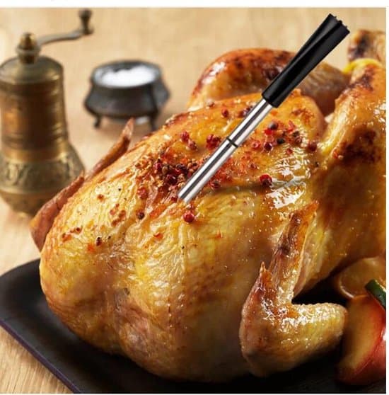Trådløst Kødtermometer (med app) - Bluetooth BBQ Termometer - Ovntermometer - BBQ Tilbehør - Rustfrit Stål - Sort
