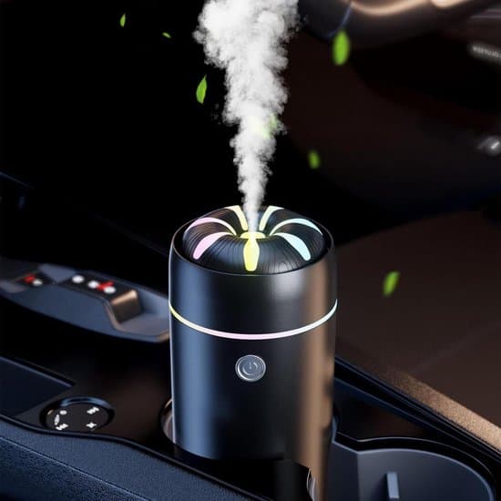 Mist Air Diffuser Bærbar Lille Luftfugter Bil Diffuser Luftfrisker Aroma Olie Diffuser Luftfugter Velegnet til Soveværelse Kontor Hjem (Sort)