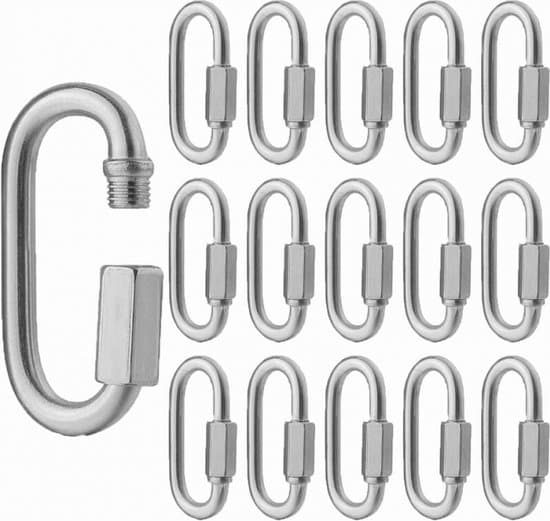 M5 Quick-Connect Ring - Rustfri Stål Kædeforbinder - 16 stk. pr. pakke