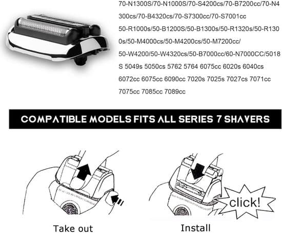 Udskiftningsbarberhoved - til Braun Series 7 73S