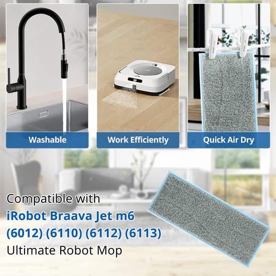 6-pak vådmoppeklude til iRobot Braava Jet M6 (M6134)