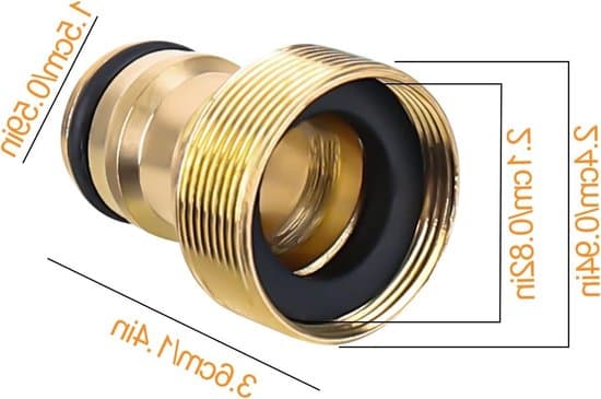2-delt universal messinghane-til-slange hurtigadapter