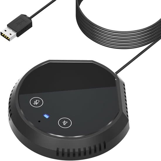 USB konferencehøjttalertelefon skrivebordsmikrofon berøringssensor knap kapacitiv PC computer højttaler mikrofon support