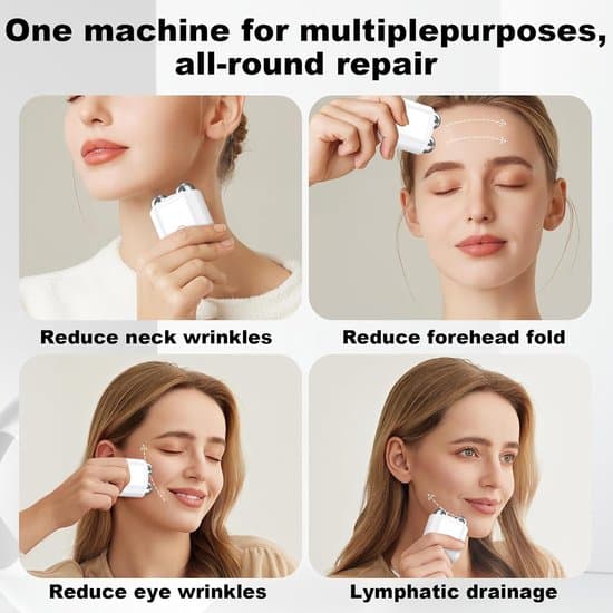 Mikroström Ansiktsmassager - Anti-rynk - Vit