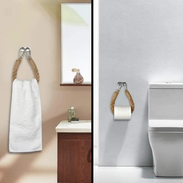 Toiletpapirholder - Jutereb - Rustfrit stål - 50 cm - Rustbestandig
