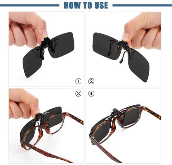4-pack clip-on solglasögon - polariserade och UV-skydd