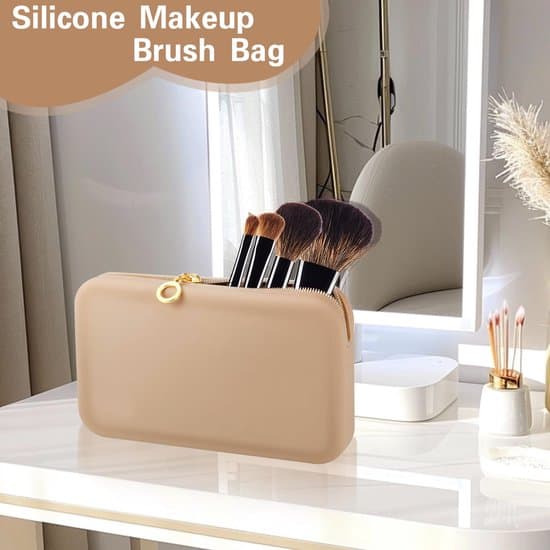 Make-up Børste Taske Silikone 20*12.5cm Trendy og Bærbar Opbevaring