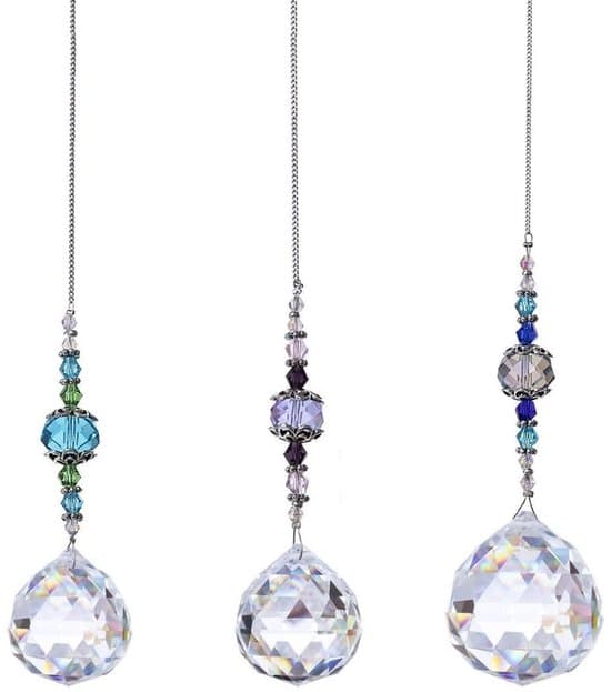 Multifunktionel Krystal Solfanger Regnbue Glas Kugle