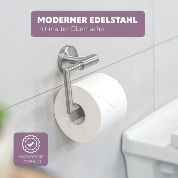 Mat rustfrit stål toiletpapirholder