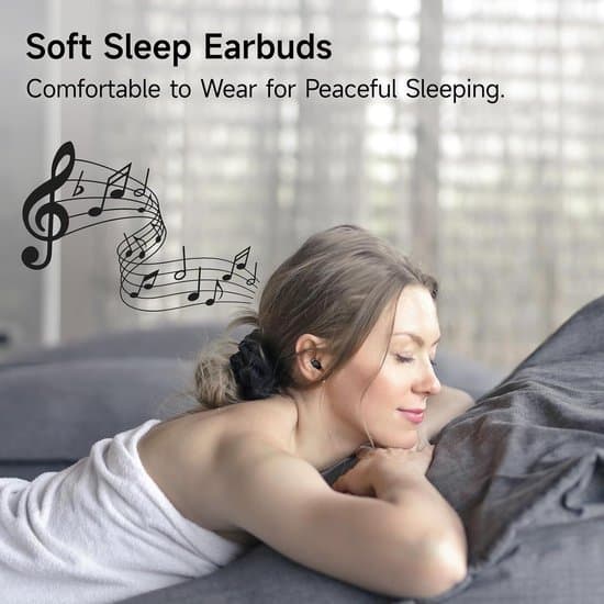 Mini In-Ear Bluetooth Side-Sleeping Høretelefoner med LED-display, Sort
