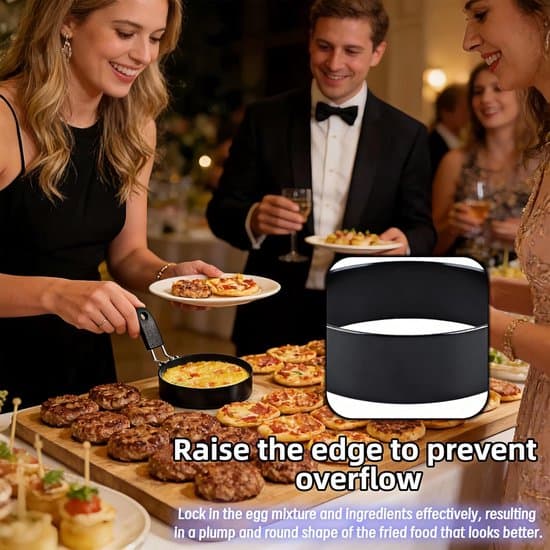 8,9 cm ægge-/pandekagering i rustfrit stål - sort