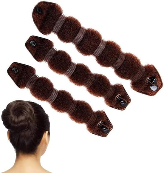 Fantastiske hårstylingværktøjer, varmeløs hårbun-maker, brun, 3-dele