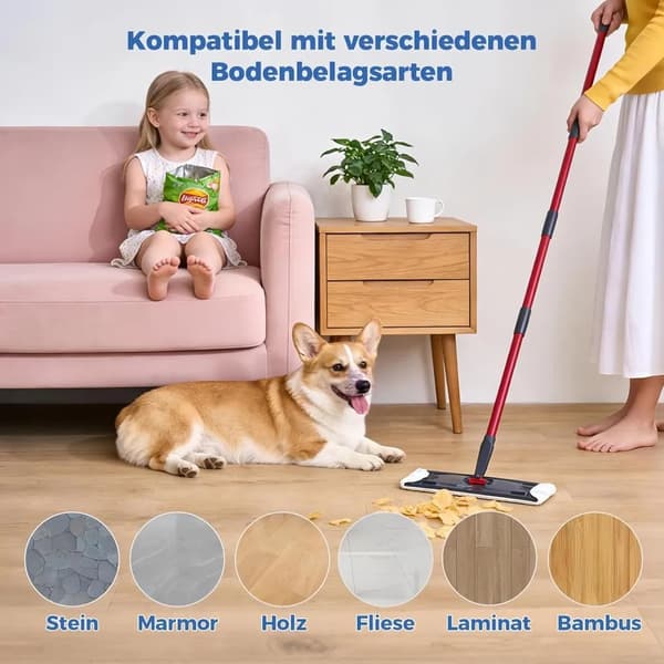 6-pack mikrofiberersättningsmoppöverdrag kompatibla med Vileda H2Pro