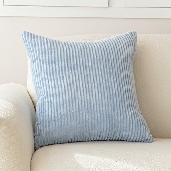 2-pak råhvide 40x40cm fløjls pyntepudebetræk til sofaer og lænestole.