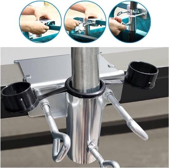Balkon Parasolholder Klips - 3.8cm Indvendig Diameter