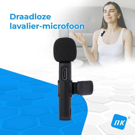 2 kpl Plug-and-Play langattomia lavalier-mikrofoneja iPhone/Android/PC-laitteille