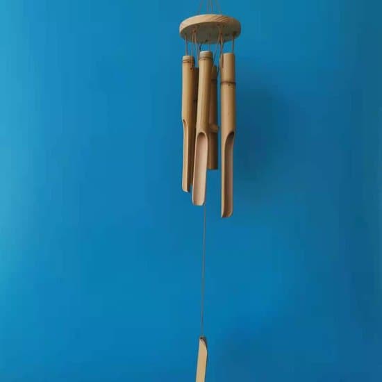 Itämainen bambu-tuulikello, kellolla, 25 cm