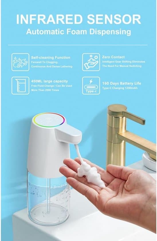 Automatisk tvåldispenser Flytande tvåldispenser Duschgeldispenser