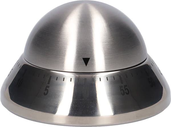 Køkkentimer - Analog - Timer - Rustfrit Stål - Mekanisk - 60 Minutter - Køkkenredskaber - Rund