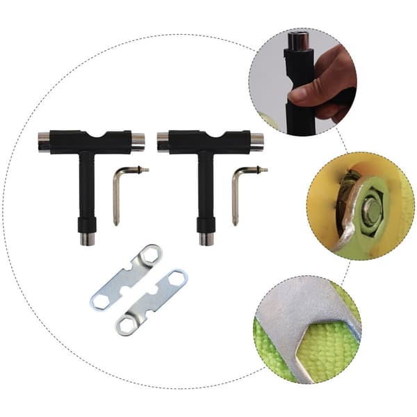 Sort T-formet multifunktionel skateboardnøgle