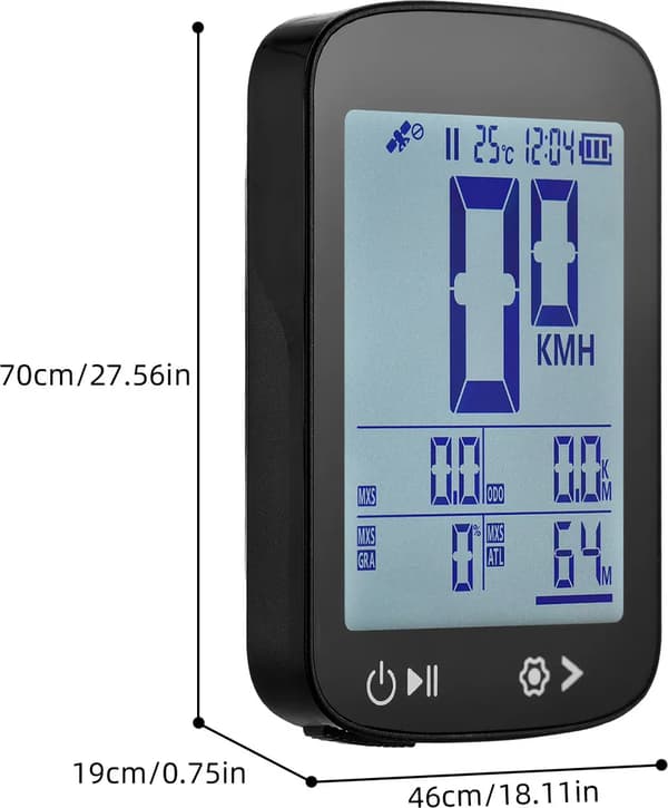 Trådlös GPS-cykeldator med HD-skärm, som stöder GPS, Beidou och multi-satellitnavigering