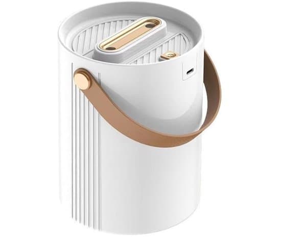 Dobbelt USB-interface luftfugter og aroma diffuser, kompakt bærbar tør luft lindrende sprøjte (Khaki).