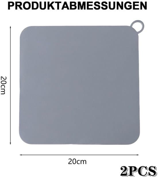 Afløbsprop - Lugtfjerner - Køkken & Badeværelse - Tilbageløbsforebyggelsessystem - 20x20 cm - Grå