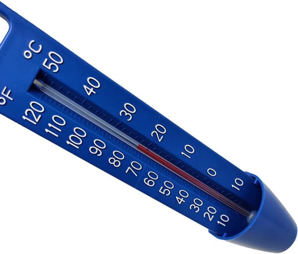 Pooltermometer - Poolvandtermometer - Temperaturmåling - Flydende design - Længde 24,8 cm - Blå