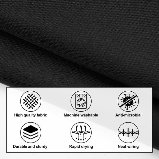 Vattentätt duschdraperi - 100 x 200 cm - 1 styck - Polyester