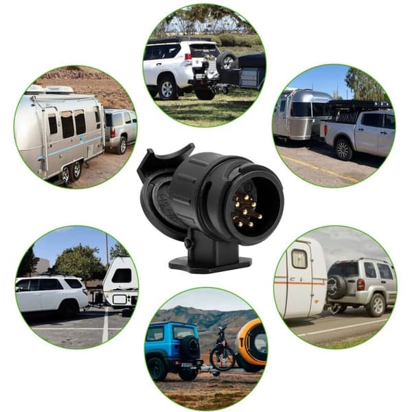 13-polet til 7-polet traileradapter – Vandtæt nylonhus – Stabil trailerforbindelse