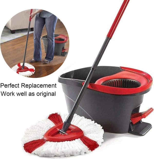 4-pak mikrofiber udskiftningsmoppehoveder til Vileda Turbo & O-Cedar EasyWring mopper