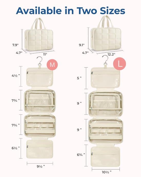 Resenecessär med smyckesorganisatör, beige-M