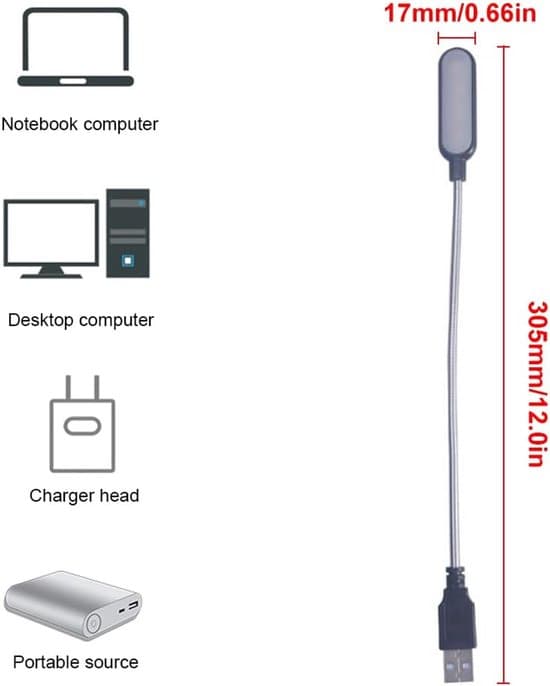 To-delt USB-lyssæt, bærbar computerlys, dæmpbar USB LED-lys, dæmpbar USB-lys, bærbar LED-lys, bærbar computerlys, USB-computerlys, PC-lys