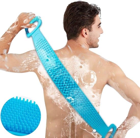 70 cm dubbelsidig silikonryggmassageborste/Gua Sha