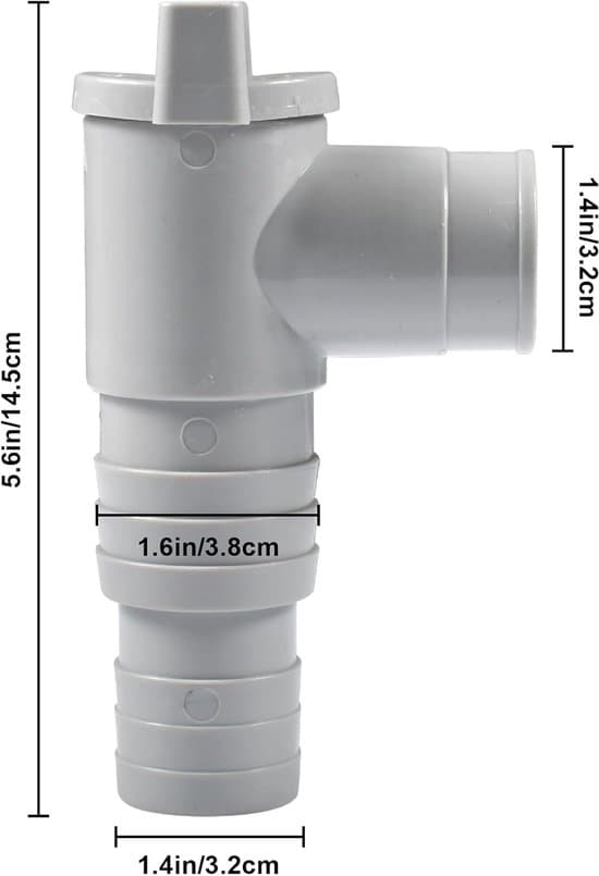 Avstängningsventil - 2 stycken, 32mm, med 6 klämmor, kolvventil, poolunderhåll