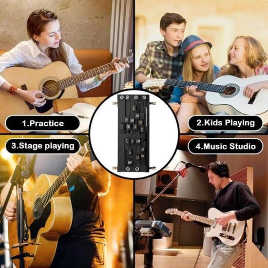 Gitarrstämmare, gitarrackordpressare, gitarrackordtränare, gitarrtillbehör