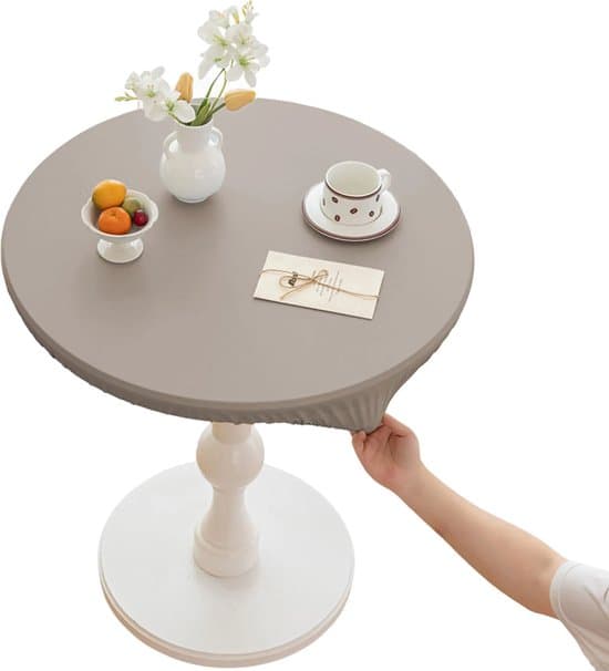 Rund elastisk duk, grå, 120 cm i diameter