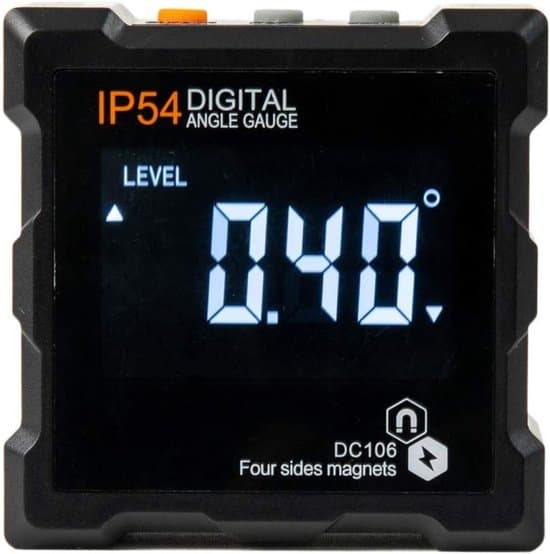 Magnetisk digital inklinometer med LCD-display, vattentät, 4 magneter, inklinometer